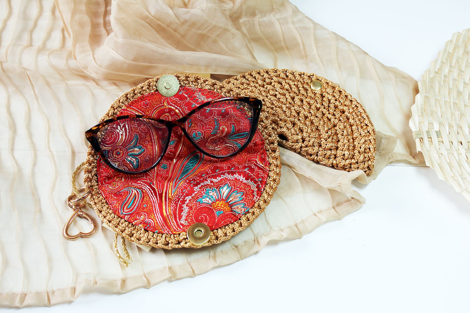 Pochette à lunettes doublée